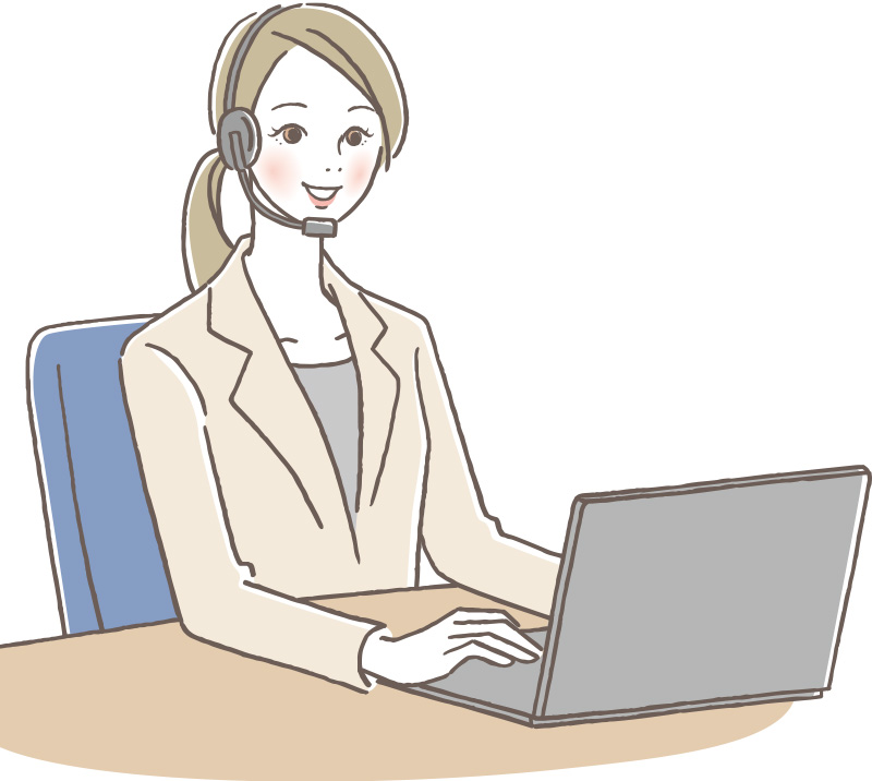 オンライン接客 オペレーターのイラスト